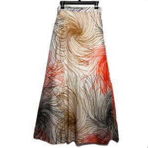 Vintage 70s F.A. Chatta Disco Metallic Maxi Skirt